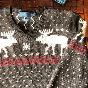 Polo Moose Knit sweater men’s Large